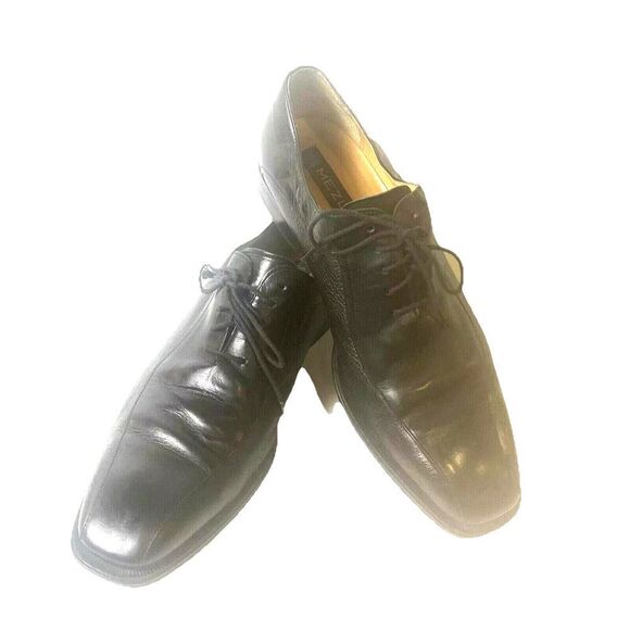 Mezlan Pravia Apron Toe Oxford Mens Size 10.5 M Black Made In Spain Leather Shoe main image 4